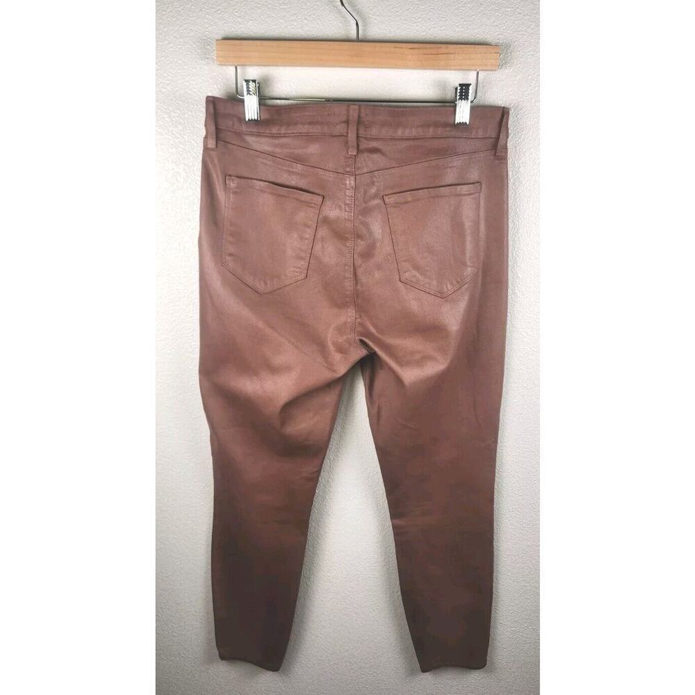 L'Agence Womens High Rise Coated Margot Skinny Jeans Brown Size 32 - Picture 6 of 11